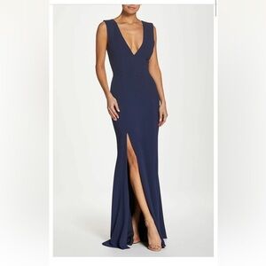 Dress the‎ Population Sandra Maxi Dress Midnight Blue XS NWT